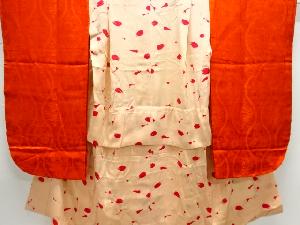 アンティーク　唐辛子模様単衣長襦袢